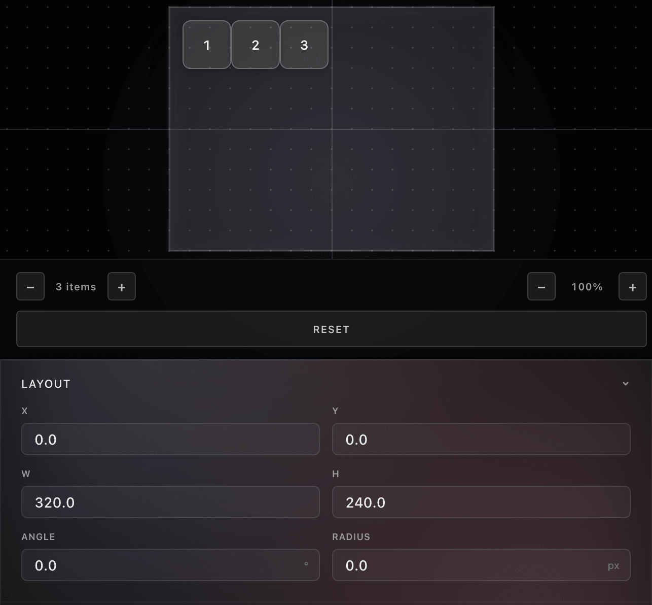 Screenshot of Flexbox Layout Sandbox project showing the user interface